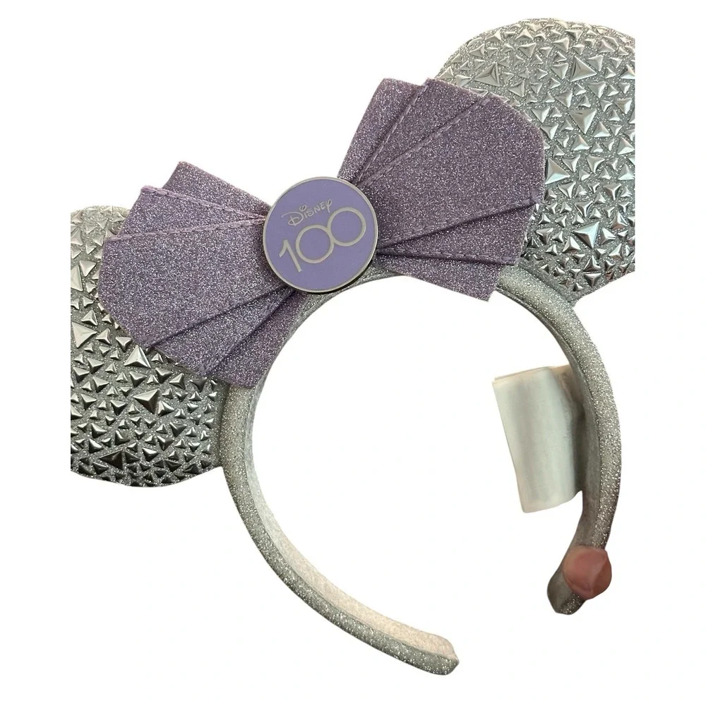 Disney 100th 100 Years Anniversary Platinum Celebration Minnie Headband Ears‎